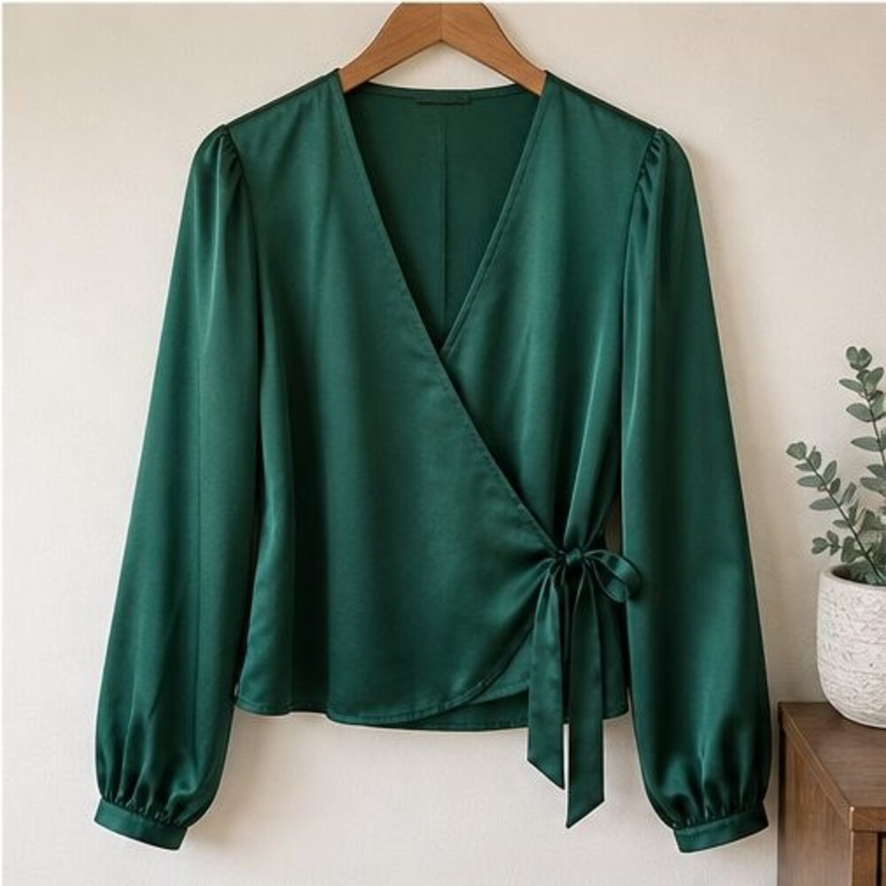 Teal Lace Trim Top